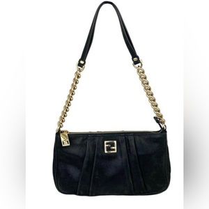 Fendi Metallic Nubuck handbag
